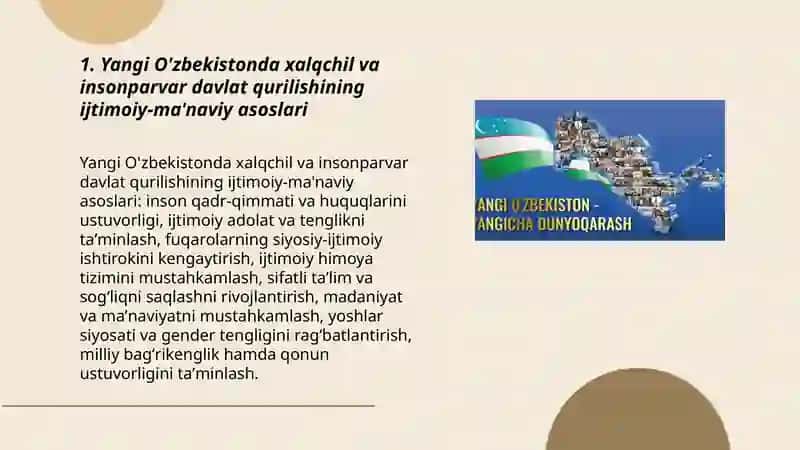 Yangi O'zbekistonda xalqchil va insonparvar davlat qurilishning ijtimoiy-ma'naviy asoslari 3