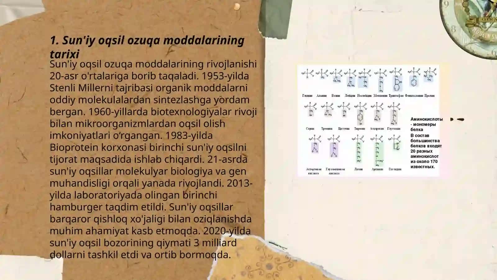 Sun'iy oqsil ozuqa moddalarining tarixi 3