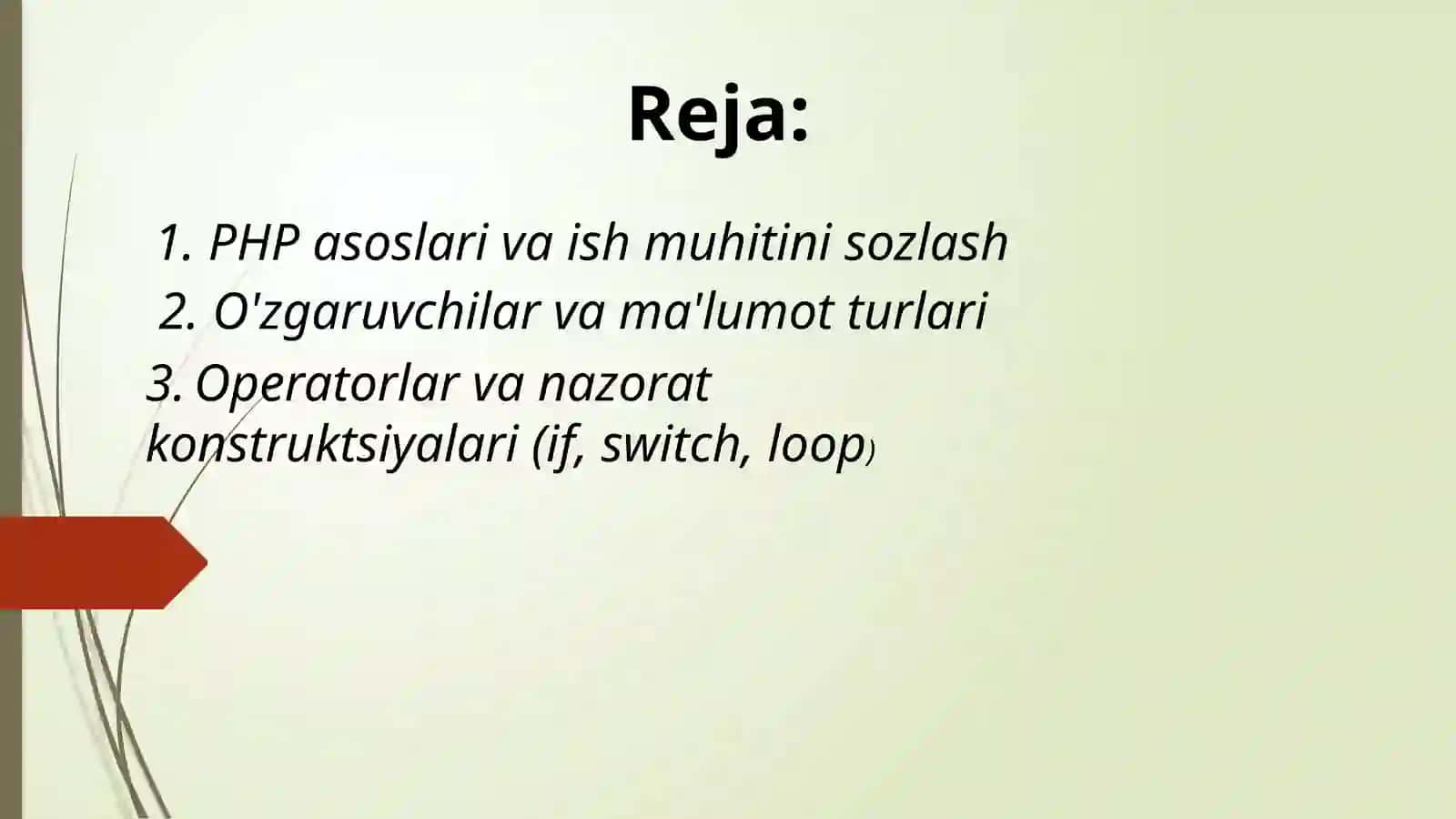 PHP tilida veb sahifa yaratish 3