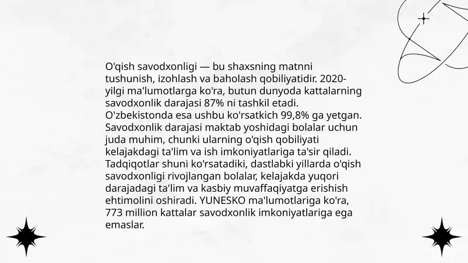 Boshlang‘ich ta‘lim davlat standarti mazmuni negizini belgilovchi ko‘rsatkichlar 3