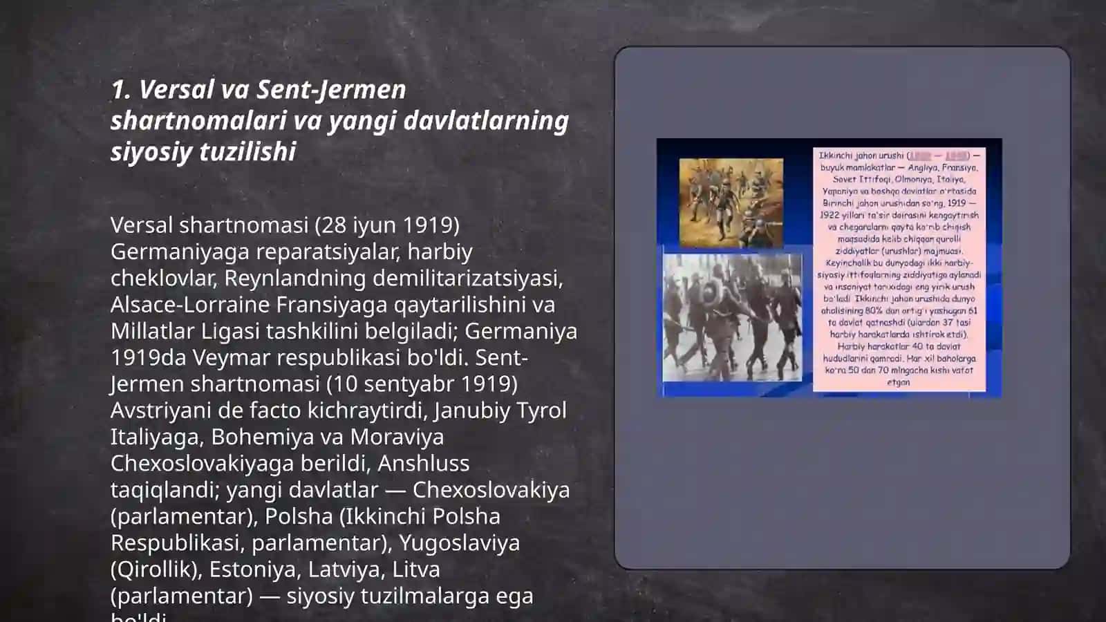 Jahon urishlari oralig'idagi siyosiy hayot 3