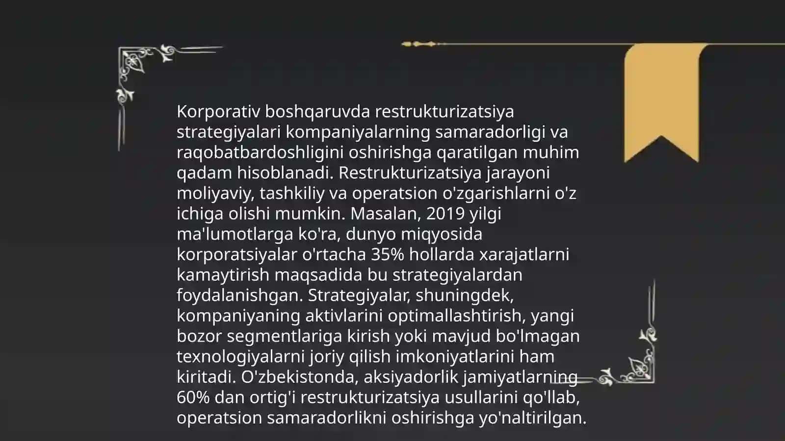 Korporativ boshqaruv organlarining restrukturizatsiyalash 3