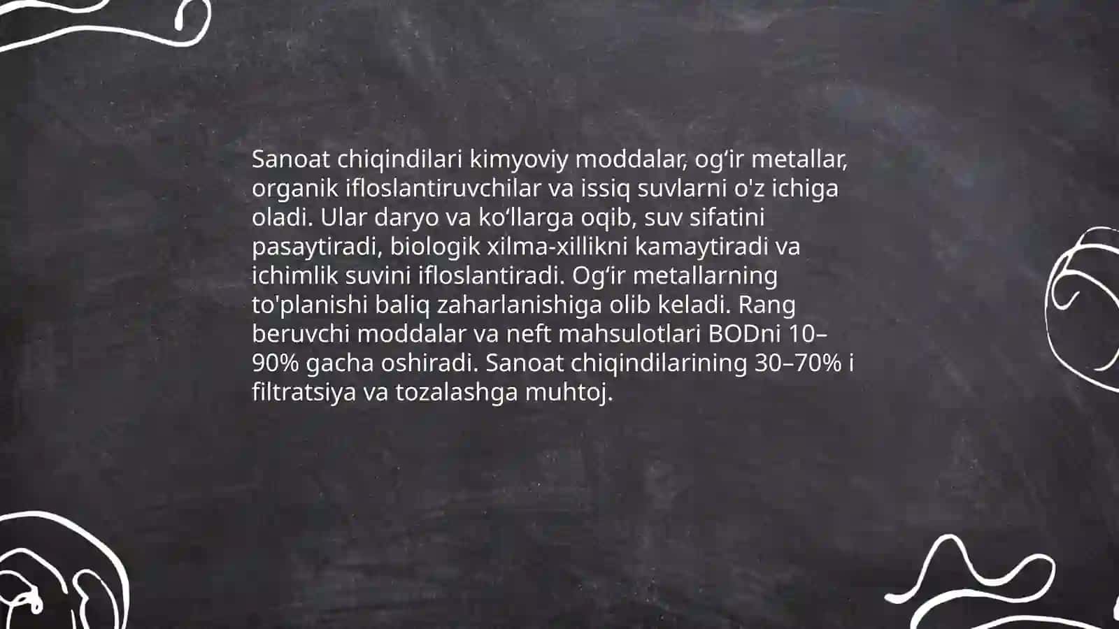 Sanoat chiqindilari va suv havzalarining ifloslanishi 3