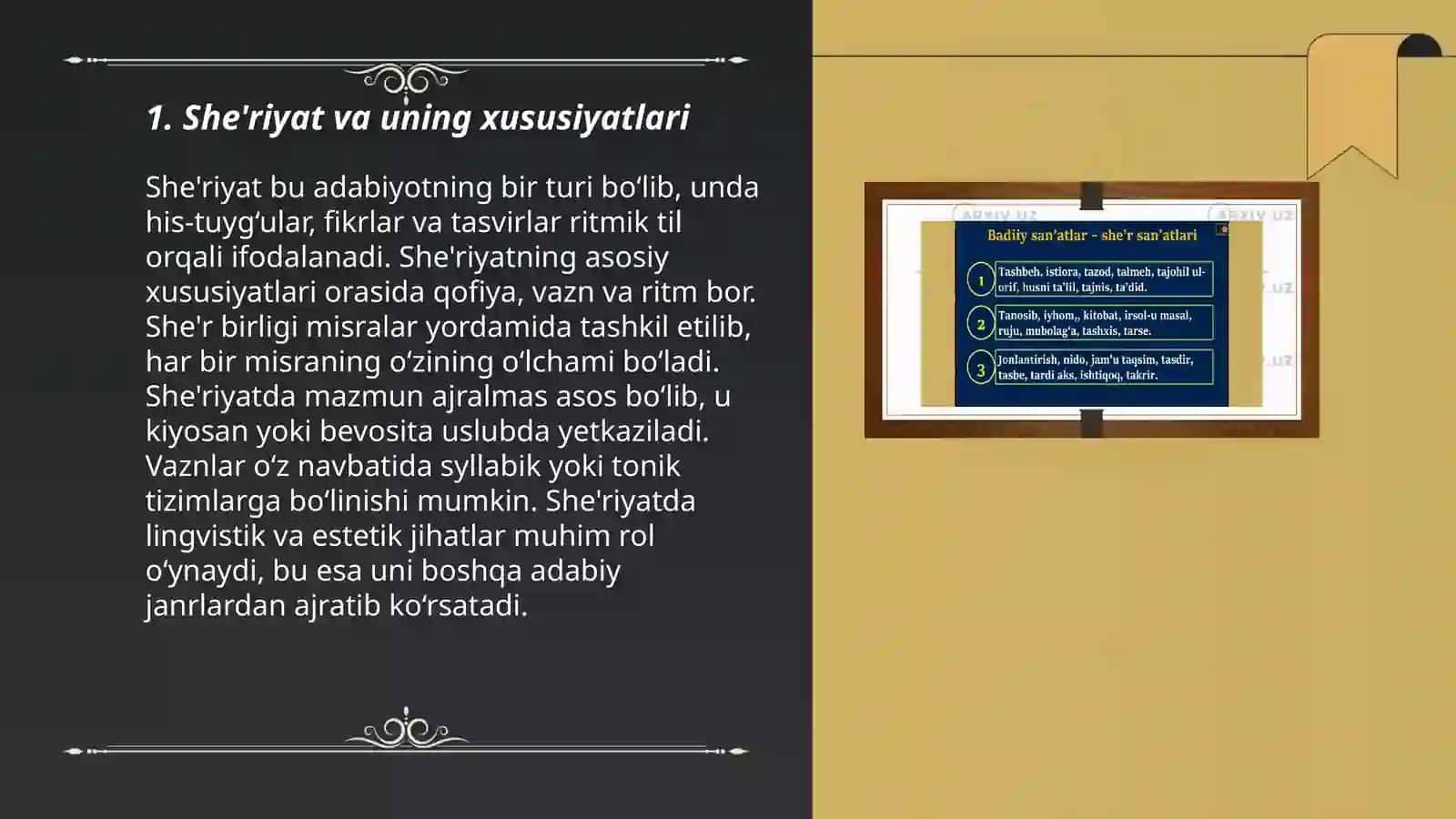 Badiiy adabiyot-so‘z san‘ati 3