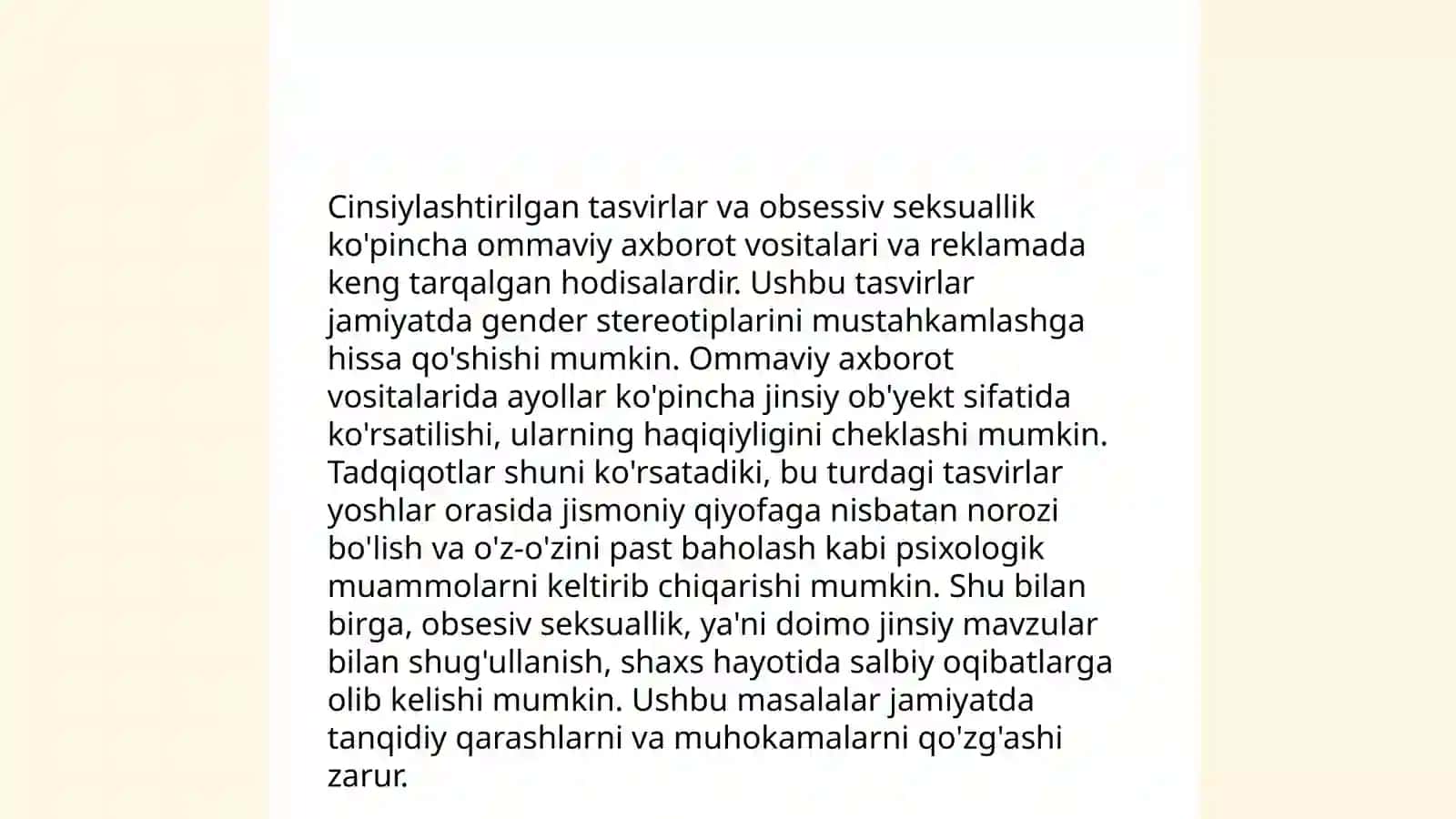 Ommaviy madaniyatning g'ayriaxloqiy ko'rinishlari 3