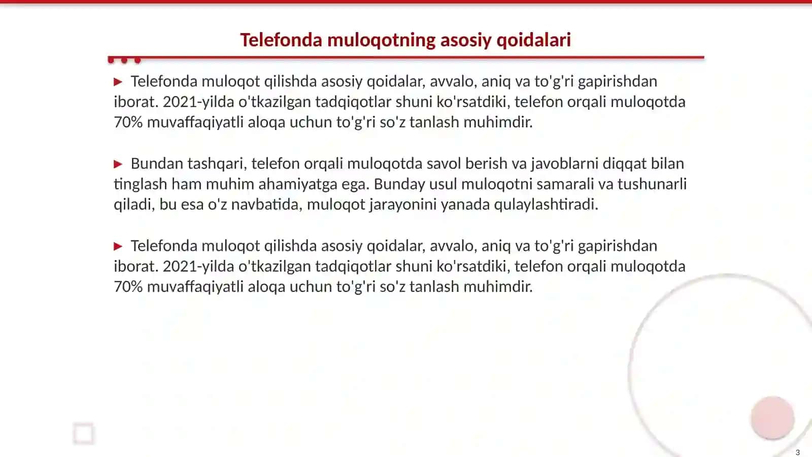 Telefondan gaplashish odobi 3