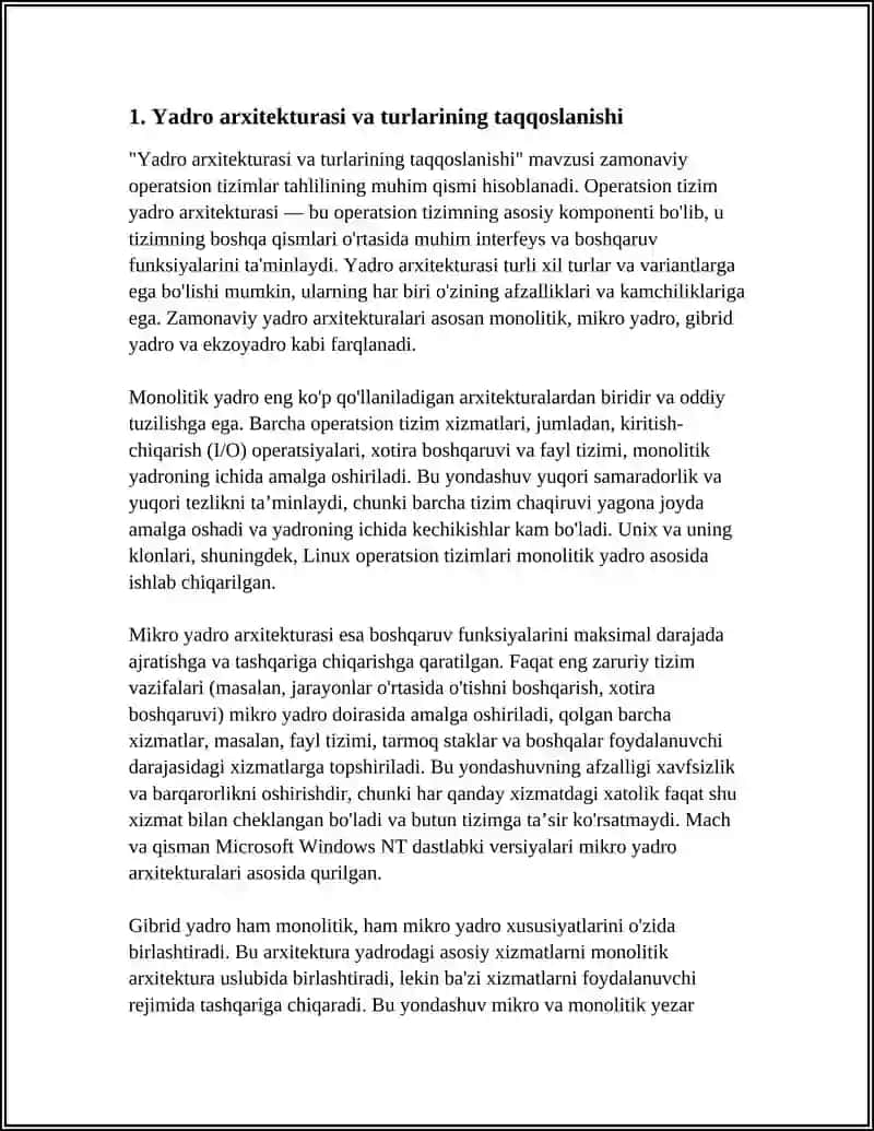 ZAMONAVIY OPERATSION TIZIMLAR TAHLILI 3