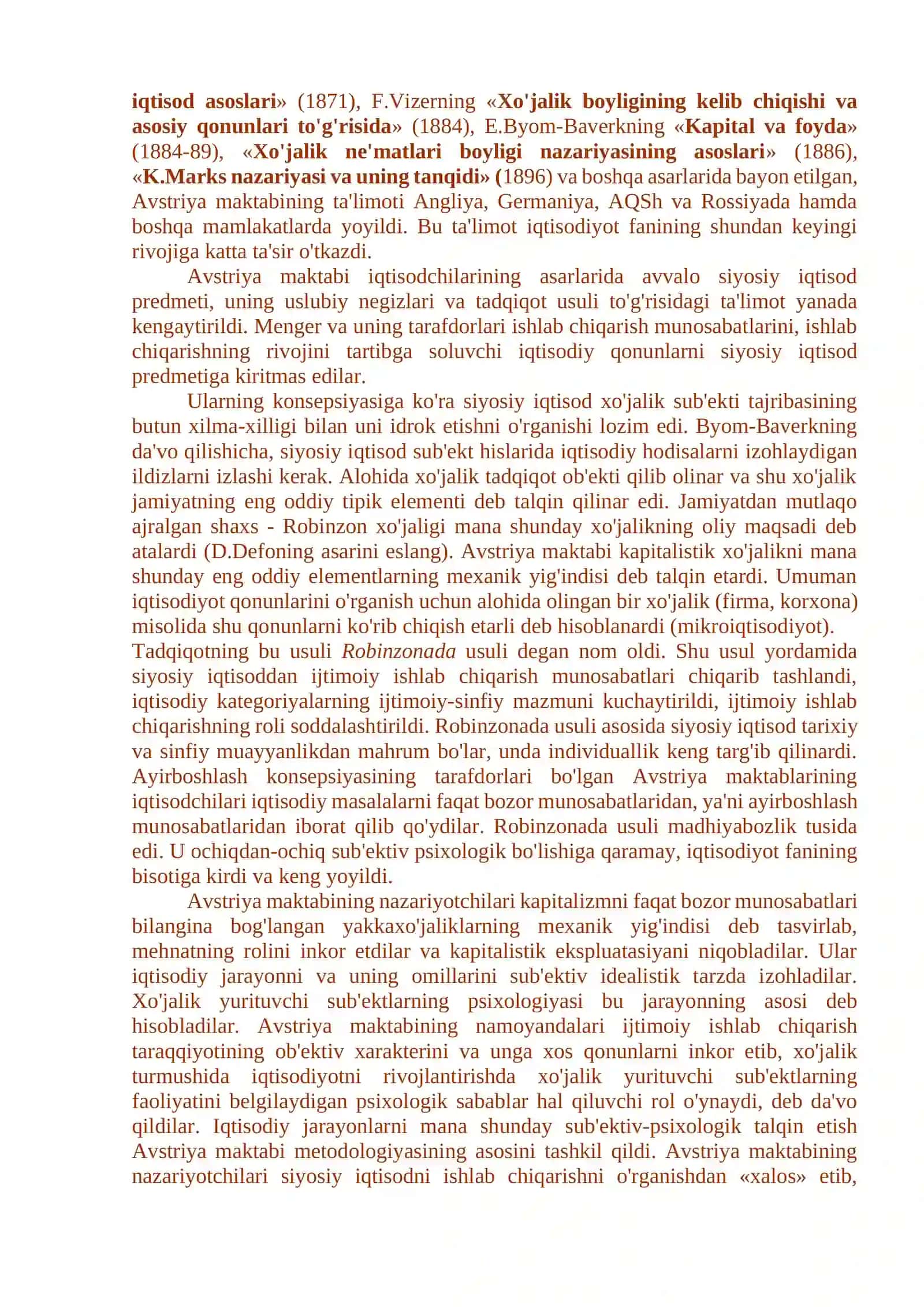 MARJINALIZM. IQTISODIY TA'LIMOTLARDA NEOKLASSIK YO'NALISHNING SHAKLLANISHI 3