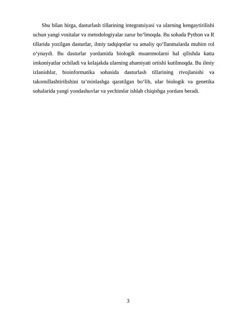 Python va R ning asosiy bioinformatika kutubxonalari 3