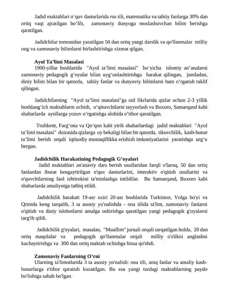 Jadid ma'rifatparvarlarining pedagogik qarashlari 3