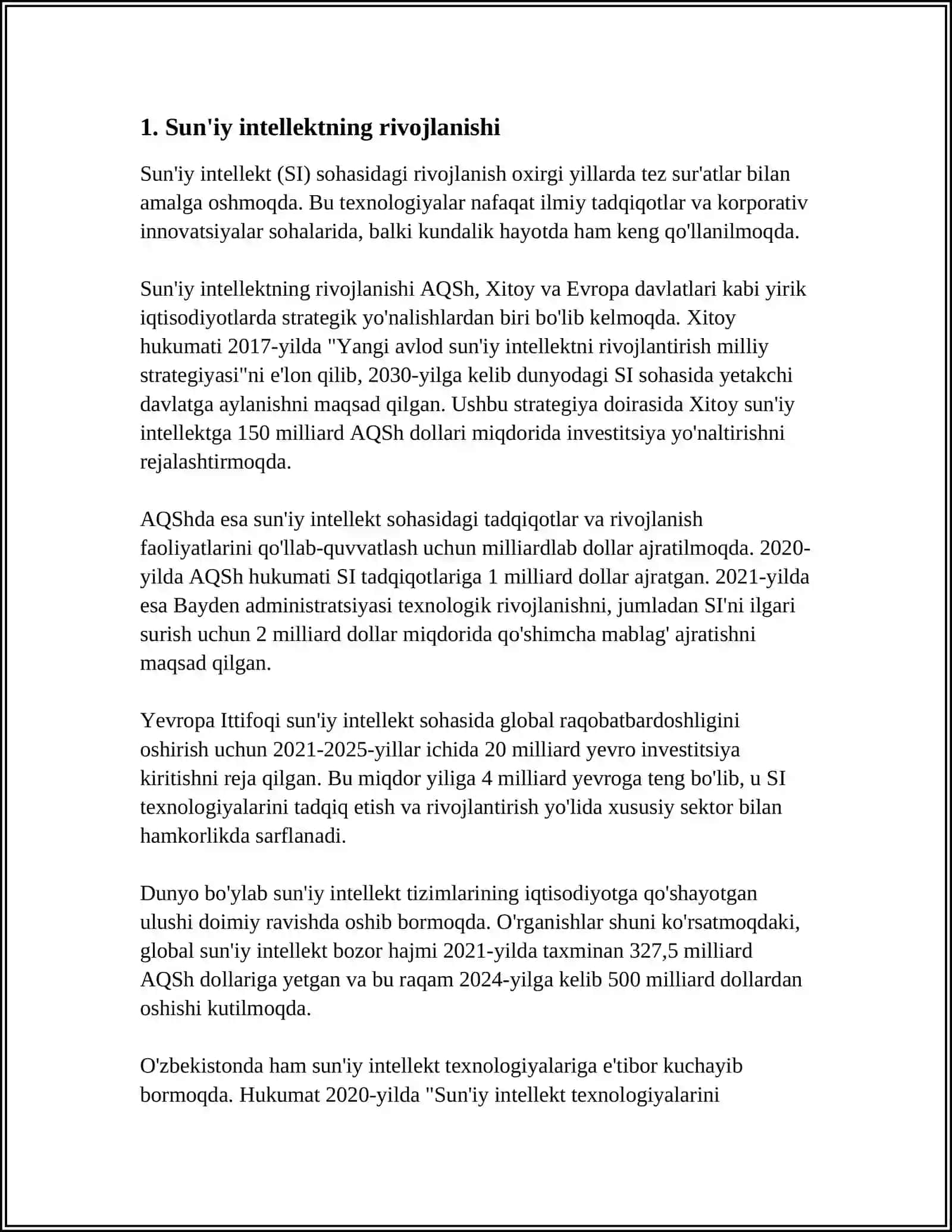 Sun'iy intellektning rivojlanishi 3