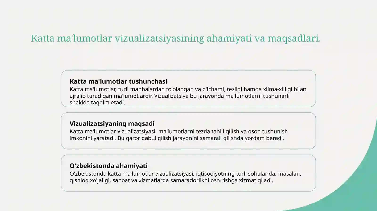 Katta ma'lumotlar vizualizatsiyasi asoslari 3