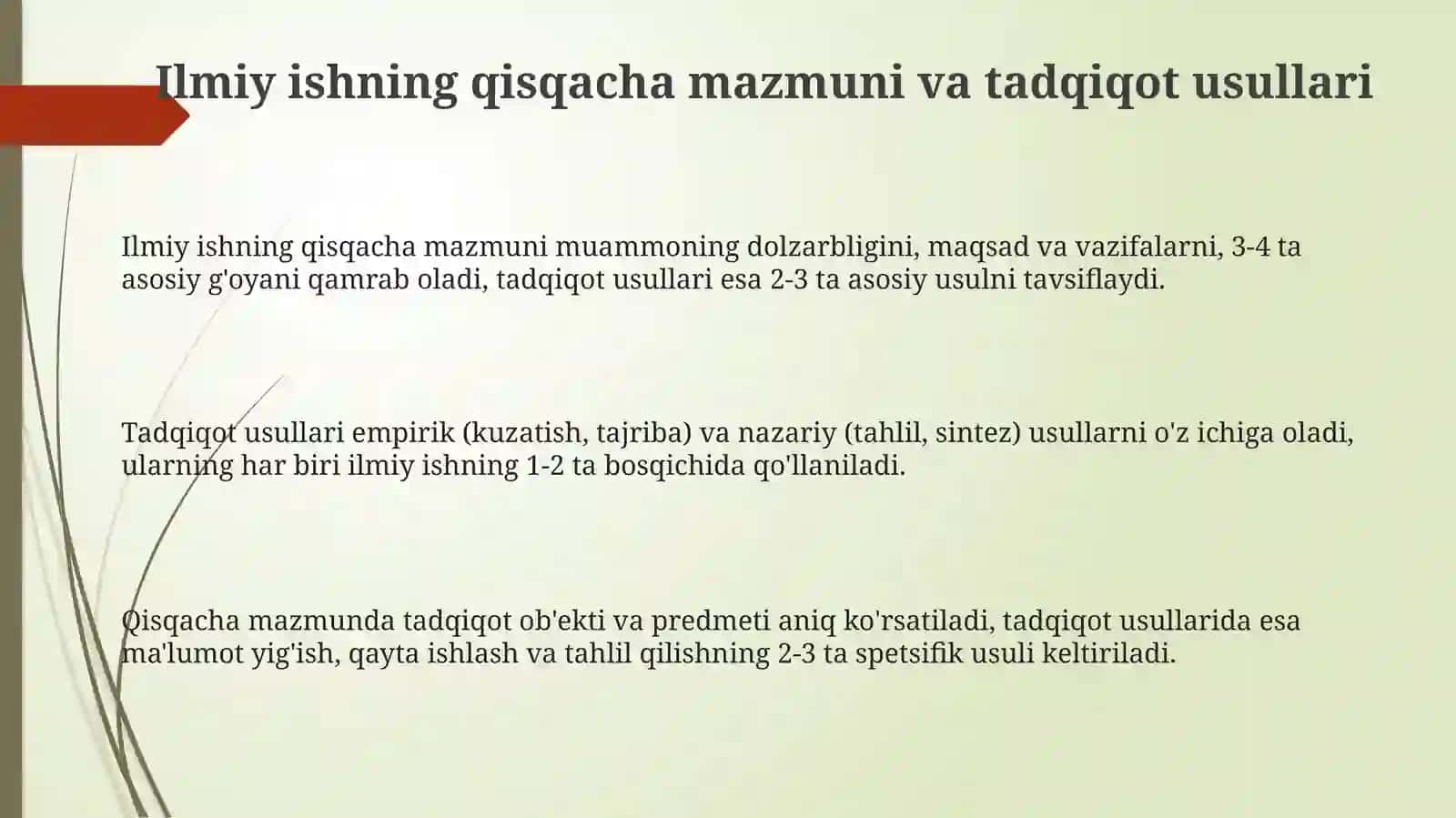 Ilmiy ishlarni o'rganish va reproduktiv testlar yaratish 3