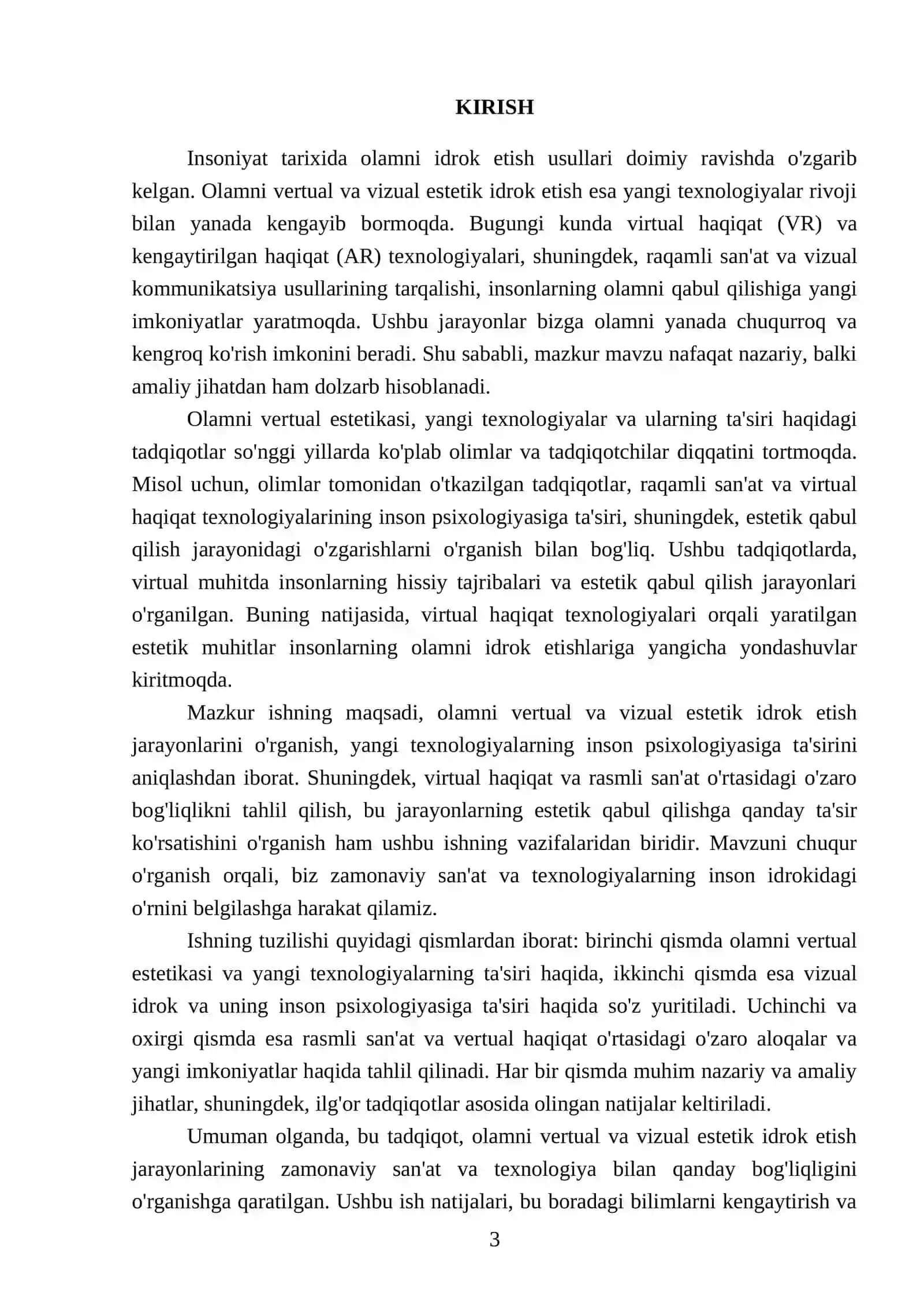Olamni vertual va vizual estetik idrok etish rasmli 3