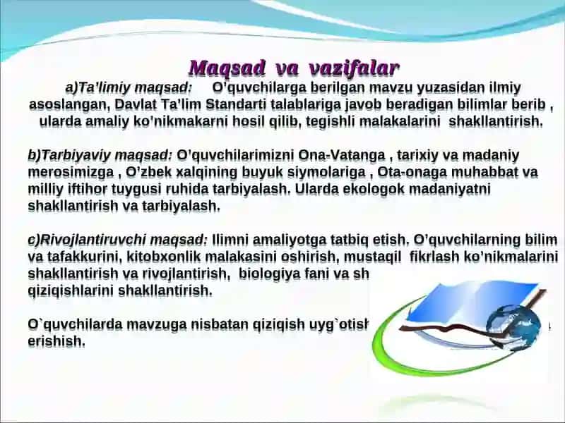 Barglarning vazifasi,xilma-xilligi.Oddiy va murakkab barglar. 3