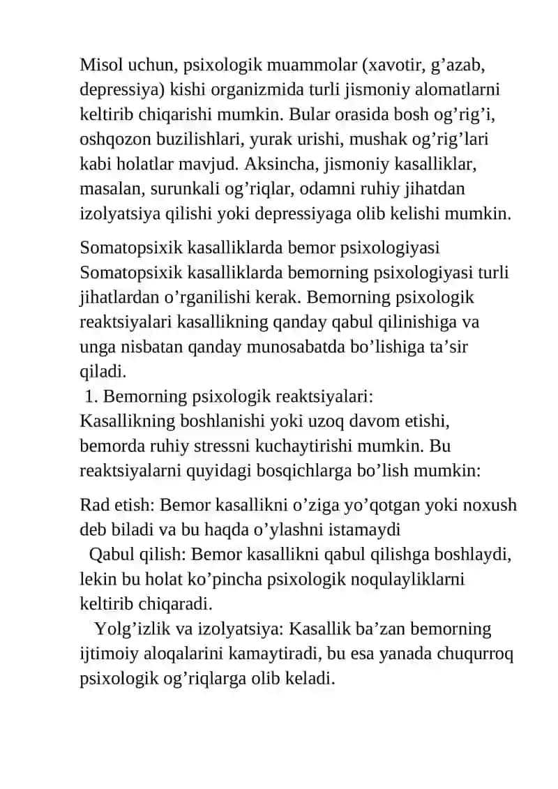 SOMATAPSIXIK KASALLIKLARDA BEMOR PSIXOLOGIYASI 3