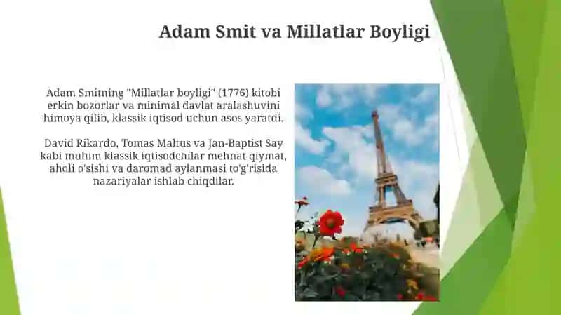 Angliya va fransiyada klassik iqtisodiy maktabning vujudga kelishi 3