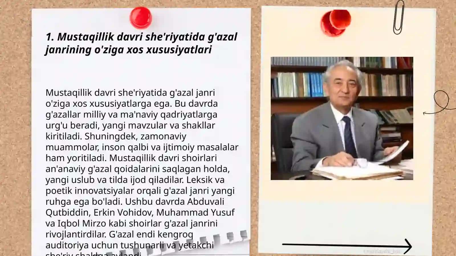 Mustaqillik davri she'riyatida g'azal janri tipologiyasi 3