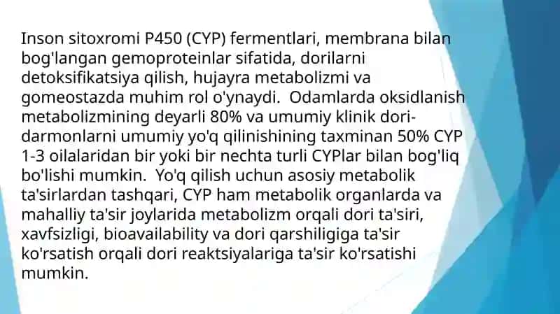 Sitoxrom P-450 induktorlari va ingibitorlarining klinikada qo'llanilishi 3