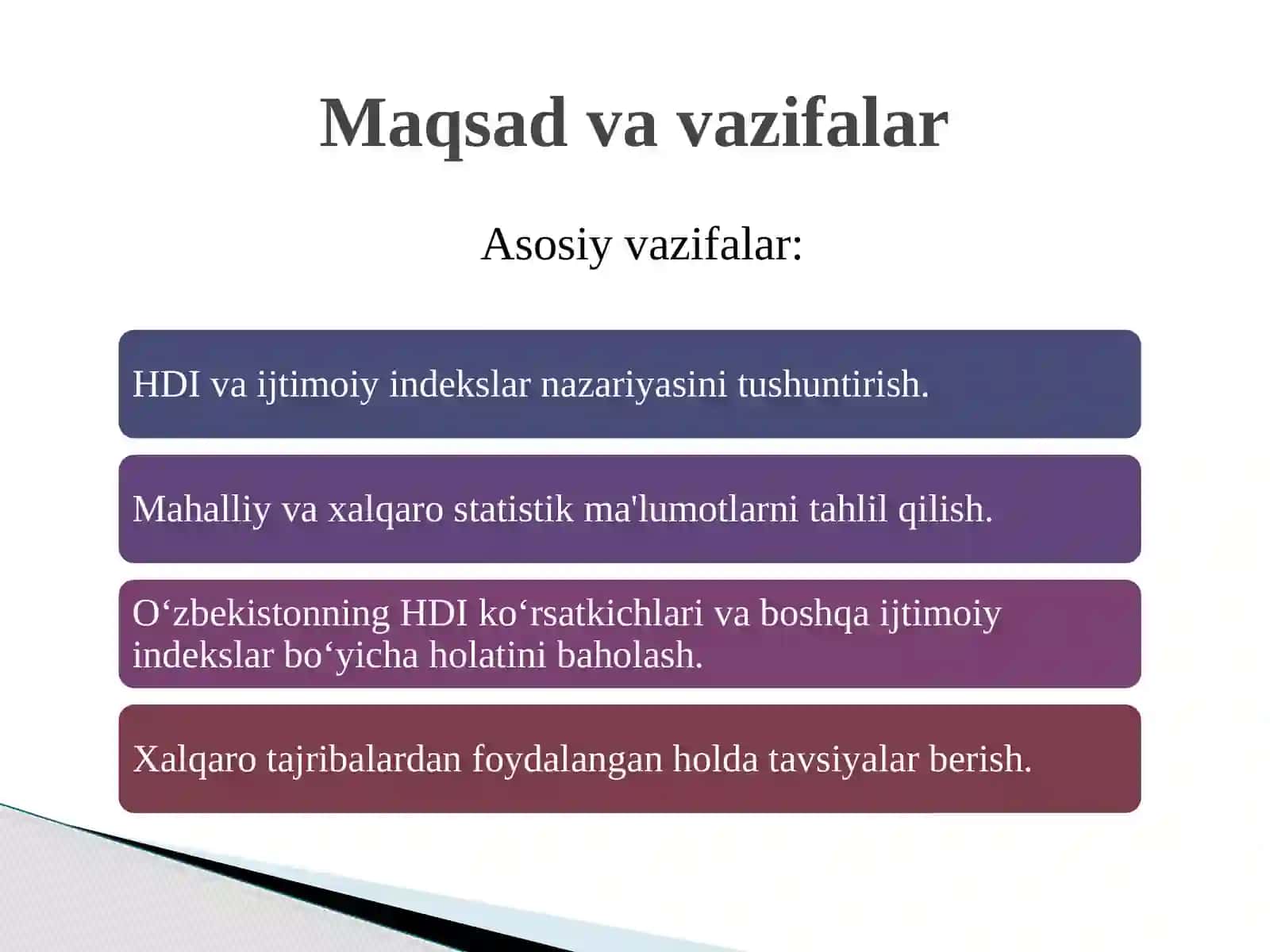 O‘zbekistonda Inson taraqqiyot indeksi va boshqa ijtimoiy indekslar 3