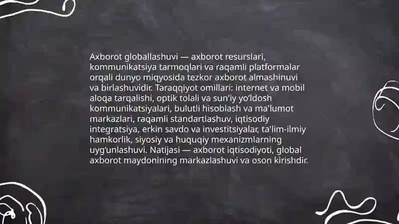 Axborotning globallashuvi va axboriy qarama-qarshilik 3