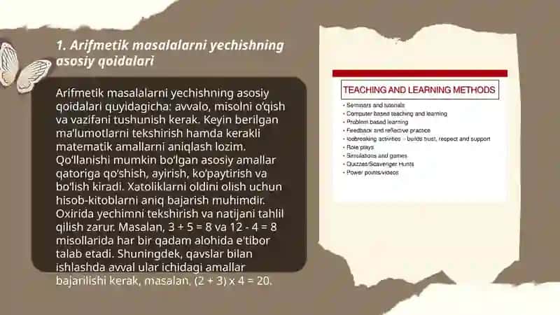 Arifmetik masalalar yechishga o'rgatish metodikasi 3