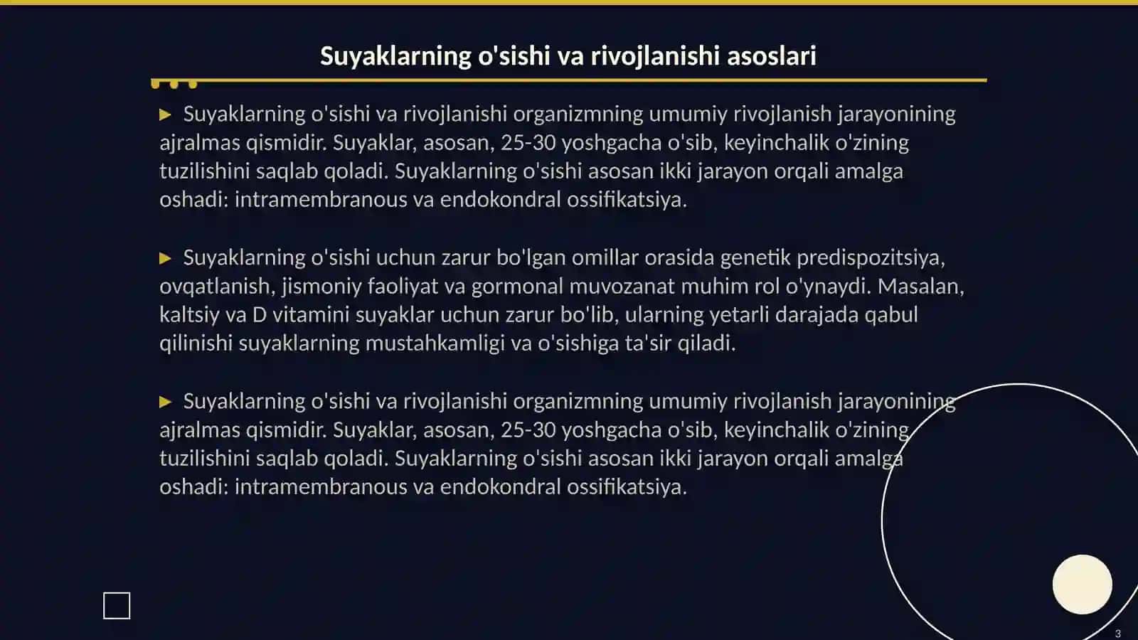 Suyaklarning oʻsishiga taʼsir etuvchi omillar 3