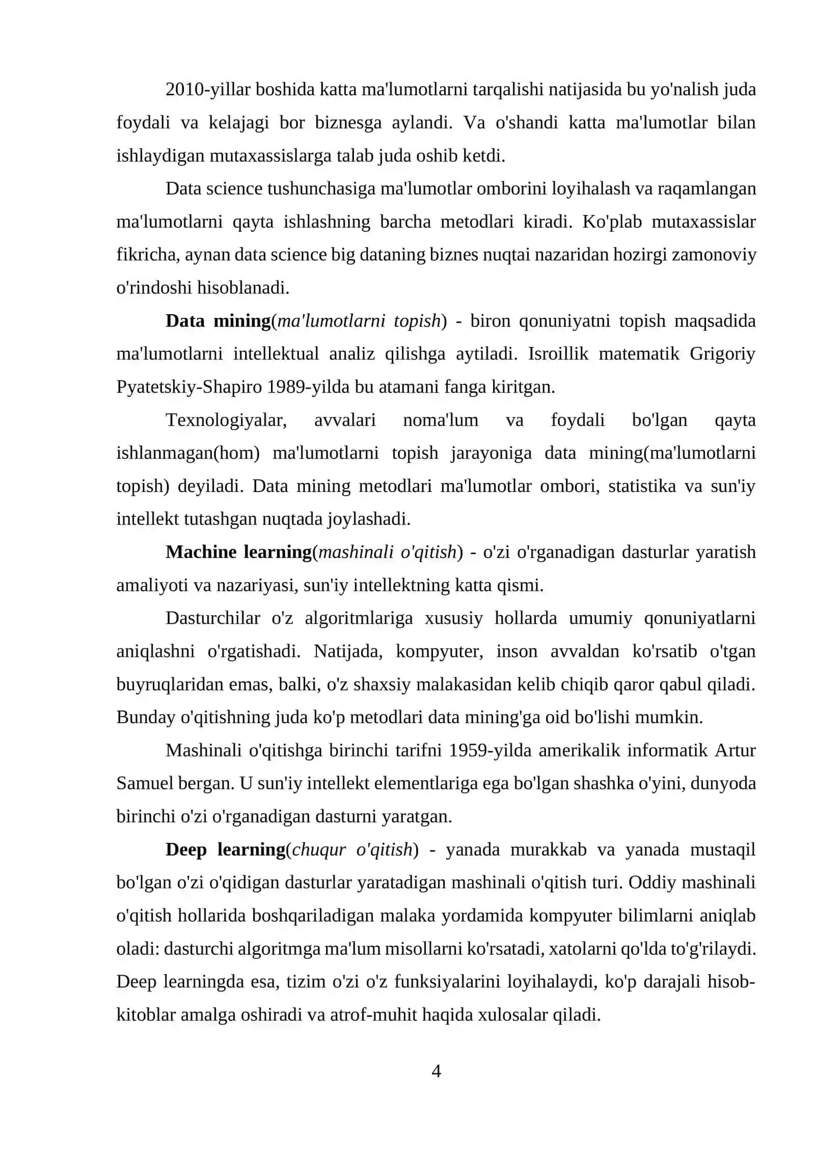 MA’LUMOTLAR BAZASINI TASHKIL QILISH DASTURLARI 3