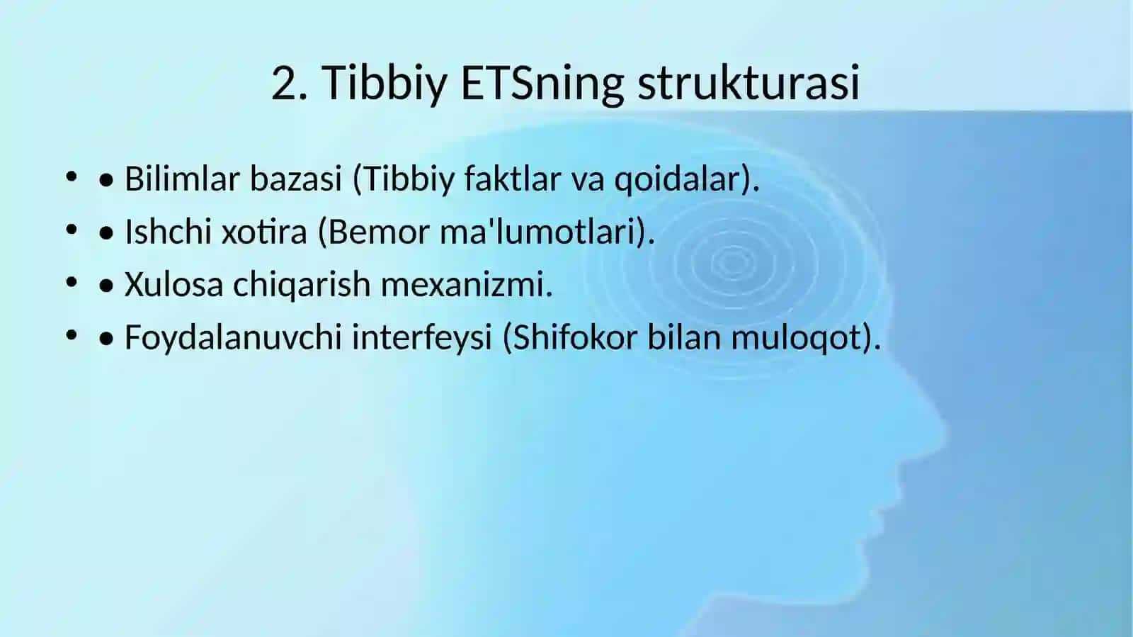 Tibbiyot sohasida qo'laniladigon expertlar 3