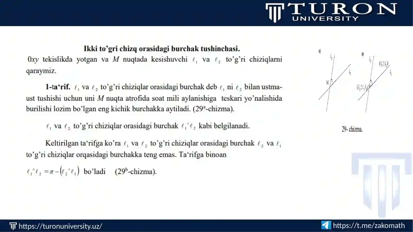 TEKISLIKDA TO’G’RI CHIZIQ TENGLAMALARI 3