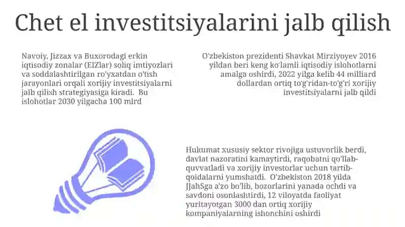 O'zbekiston Respublikasi Prezidenti Sh. M. Mirziyoyevning Kengmiqiyosli Iqtisodiy Islohotlari 3