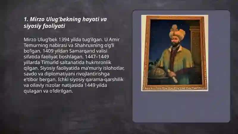 Mirzo Ulug'bekning hayoti va siyosiy faoliyati 3