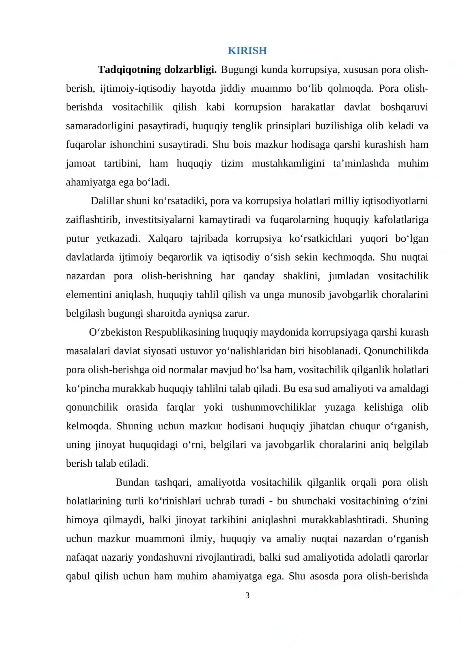 Pora olish-berishda vositachilik qilganlik uchun javobgarlik 3