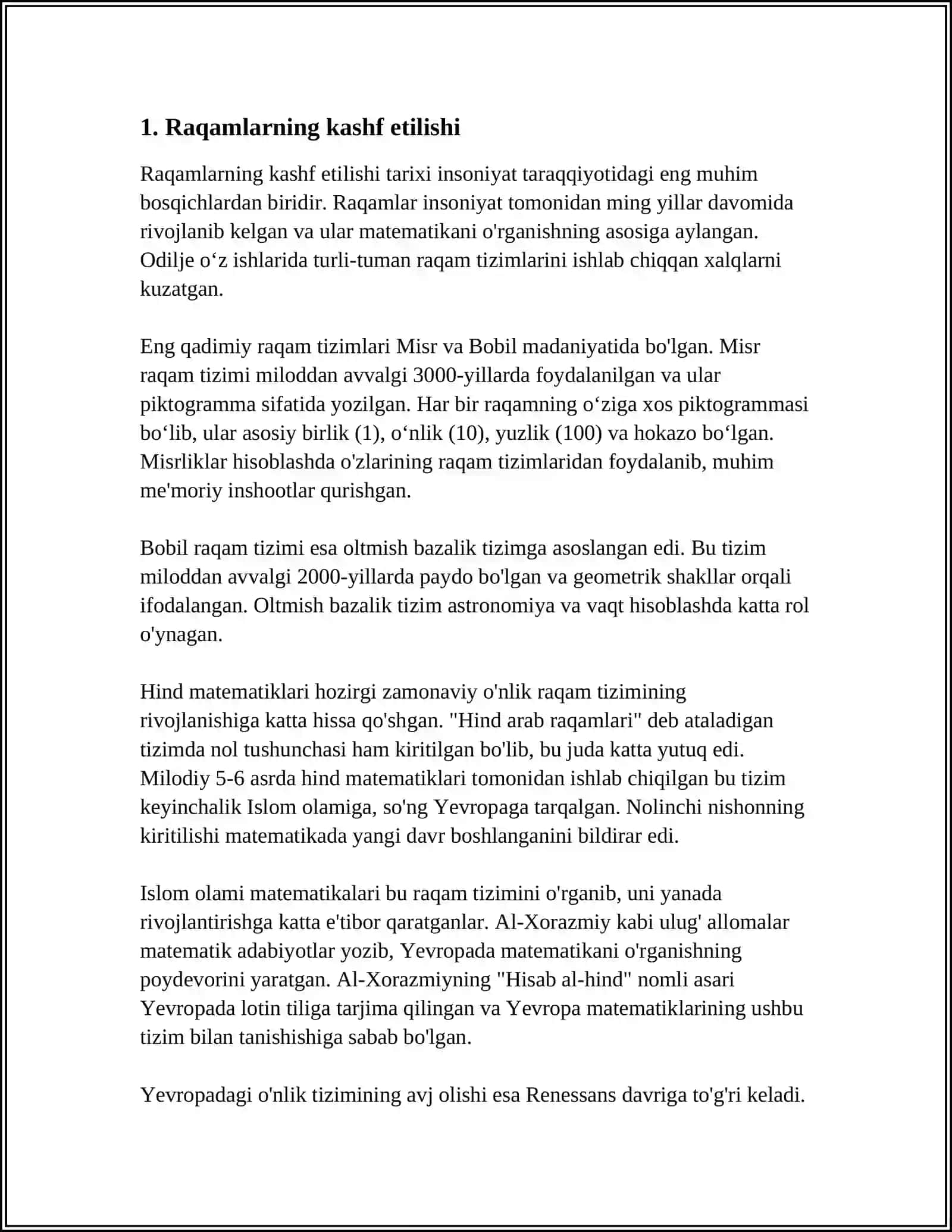 MATIMATIKANING RIVOJLANISH TARIXI 3