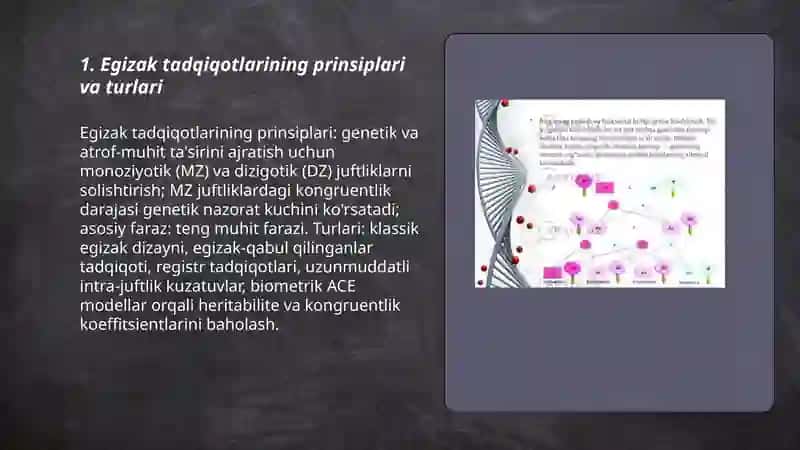 Odam genetikasining oʻrganish usullari 3