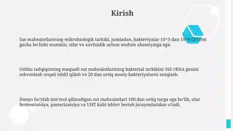 Sut Mahsulotlarini Bakterial Tarkibi Bo‘yicha Tahlil 3