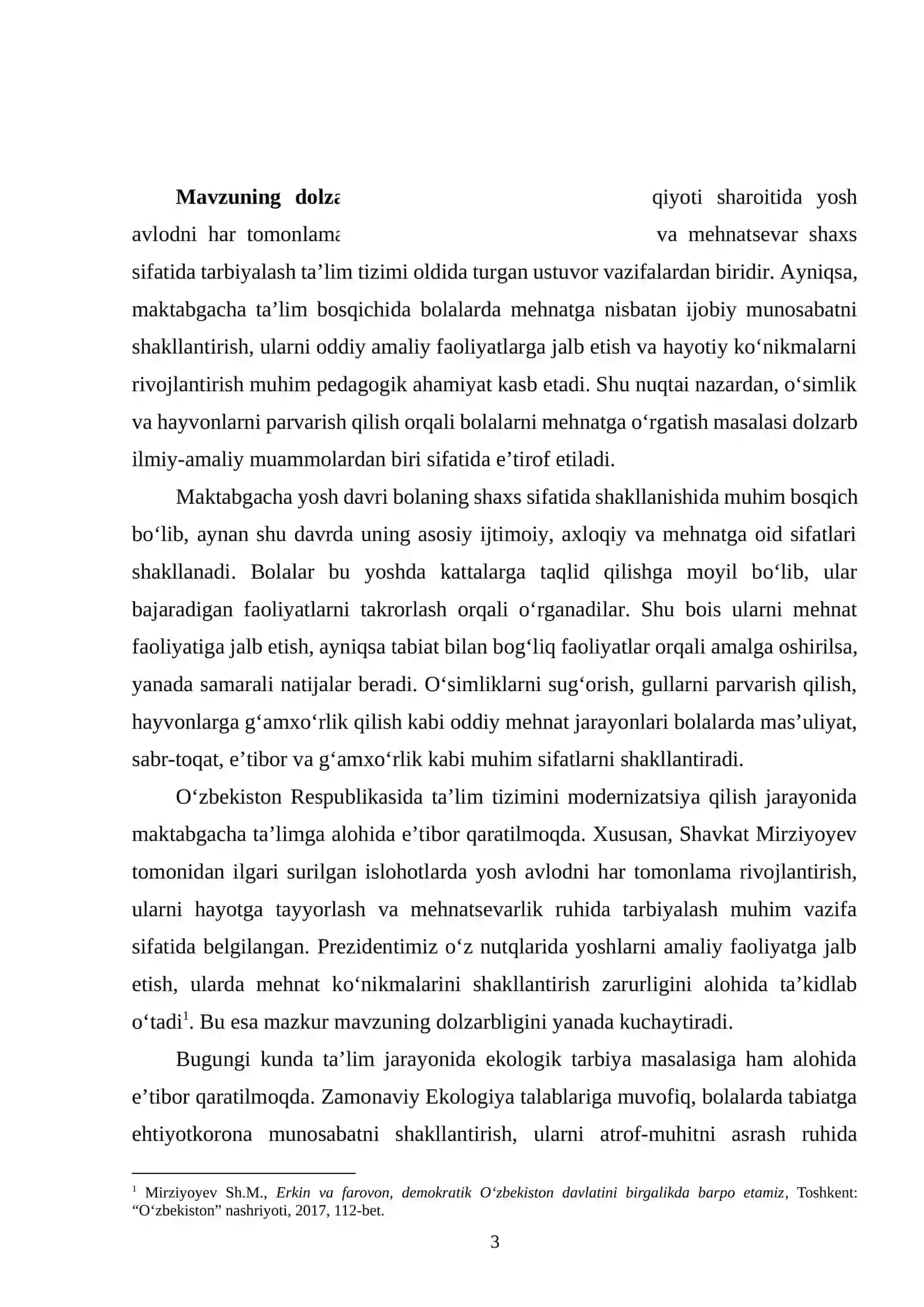 O‘simlik va hayvonlarni parvarish qilish orqali bolalarni mehnatga o‘rgatish 3