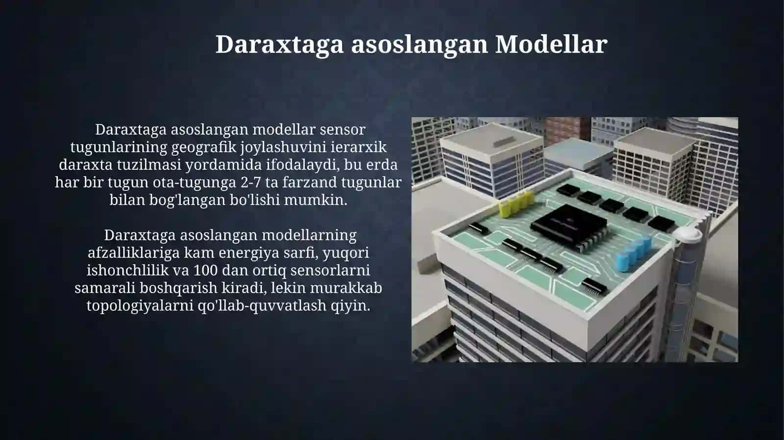 Simsiz sensor tarmogʻidagi qurilmalarning joylashuvi va grafik modeli 3