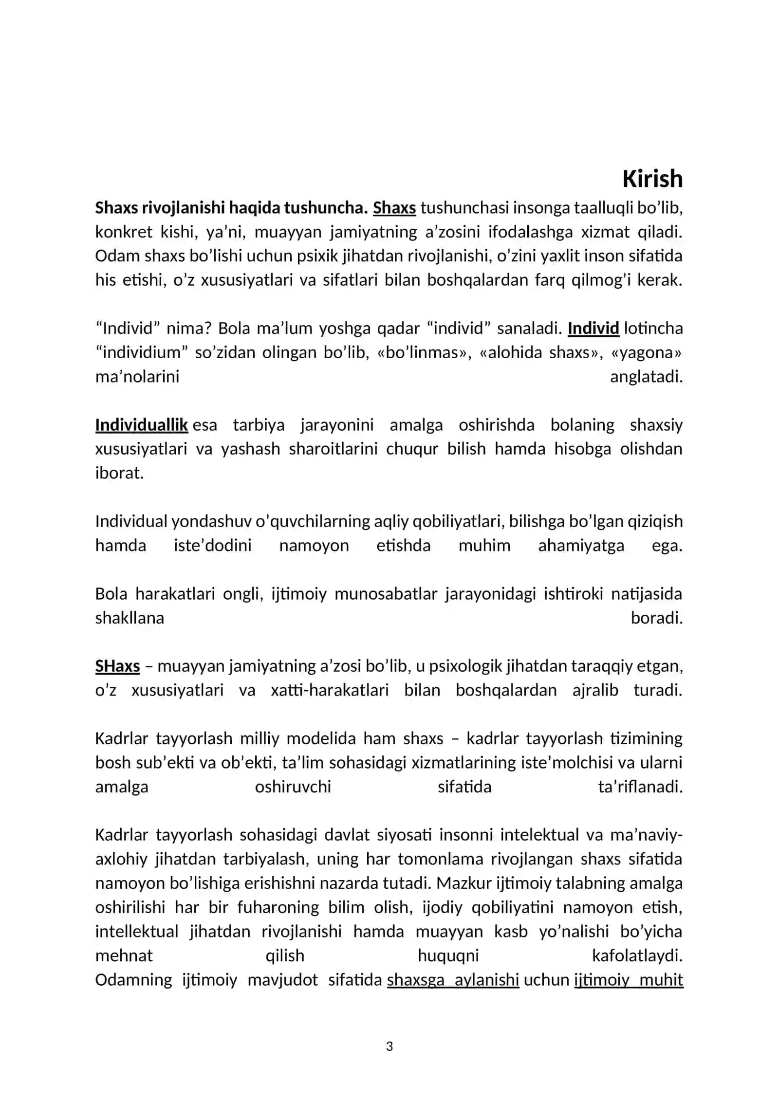 SHAXSNING EVOLYUTSION RIVOJLANISHI, TARBIYASI VA IJTIMOIYLASHUVI 3