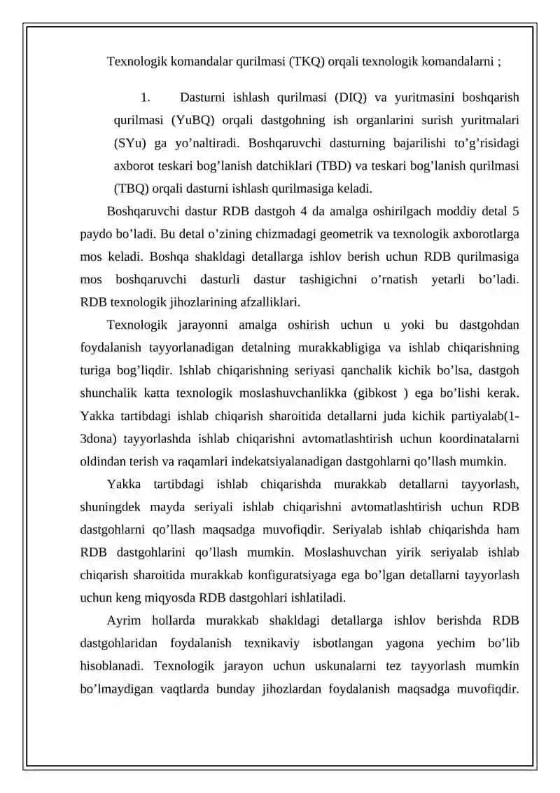 RDB tokarilik texnologik jihozlarini strukturaviy texnologik modellashtirish 3