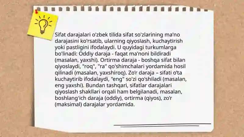 Sifat darajalari 3