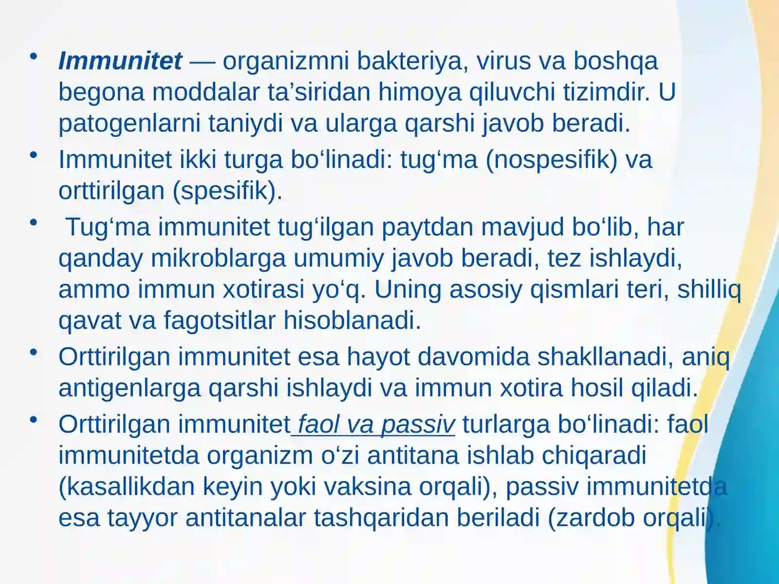 IMМUN SISTEMASI: TUZILISHI VA ORGANIZMNI HIMOYALASHDAGI AHAMIYATI 3
