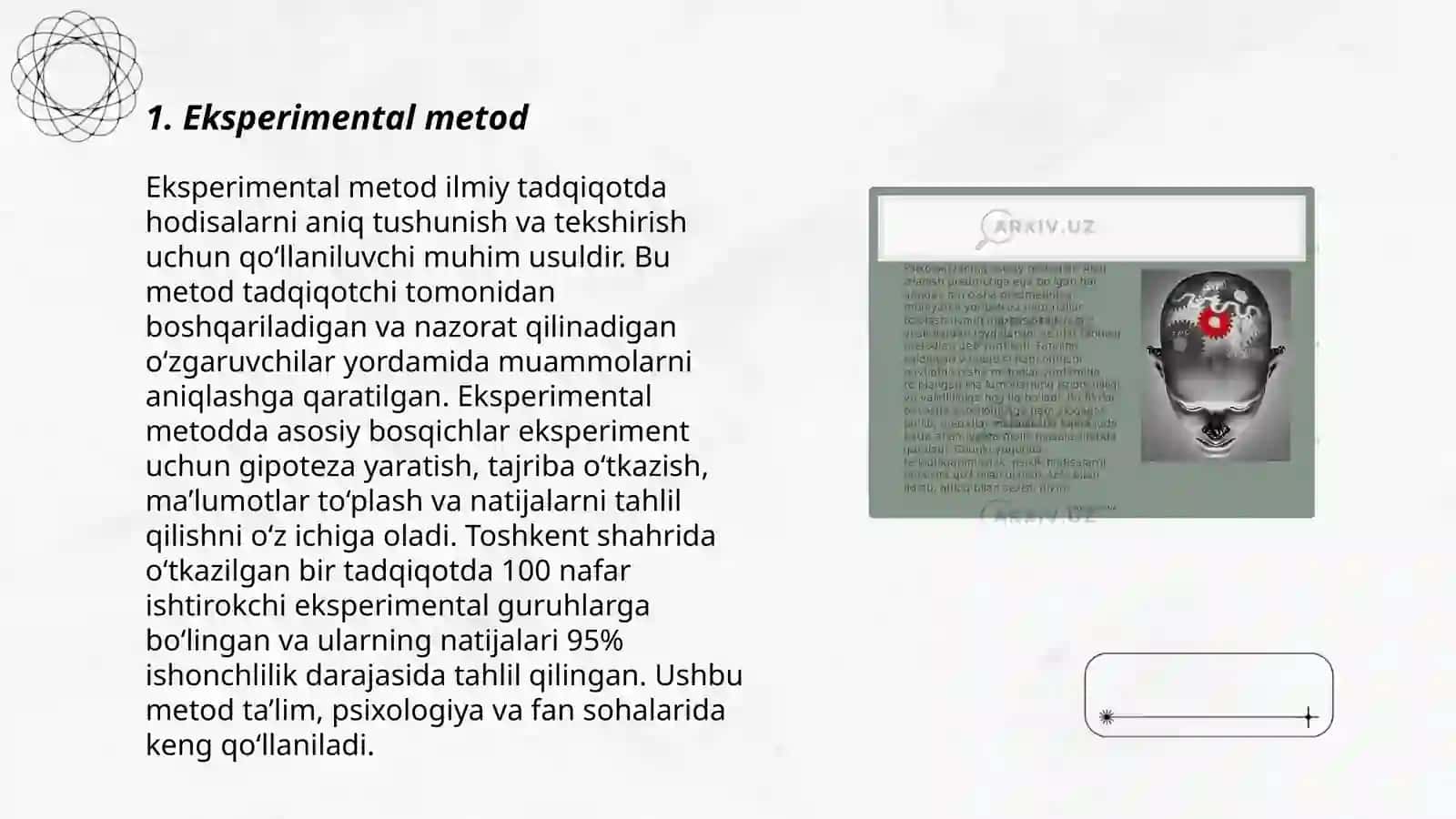 Psixologiyaning tadqiqot metodlari va tarmoqlari 3