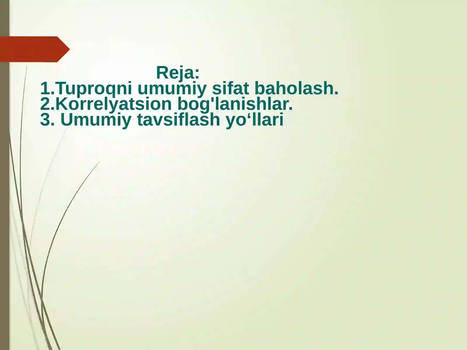 Tuproq Xususiyatlari Bilan Hosil O‘rtasidagi Korrelyatsion Bog‘lanishlar va Uni Tasvirlash yo‘llari 3