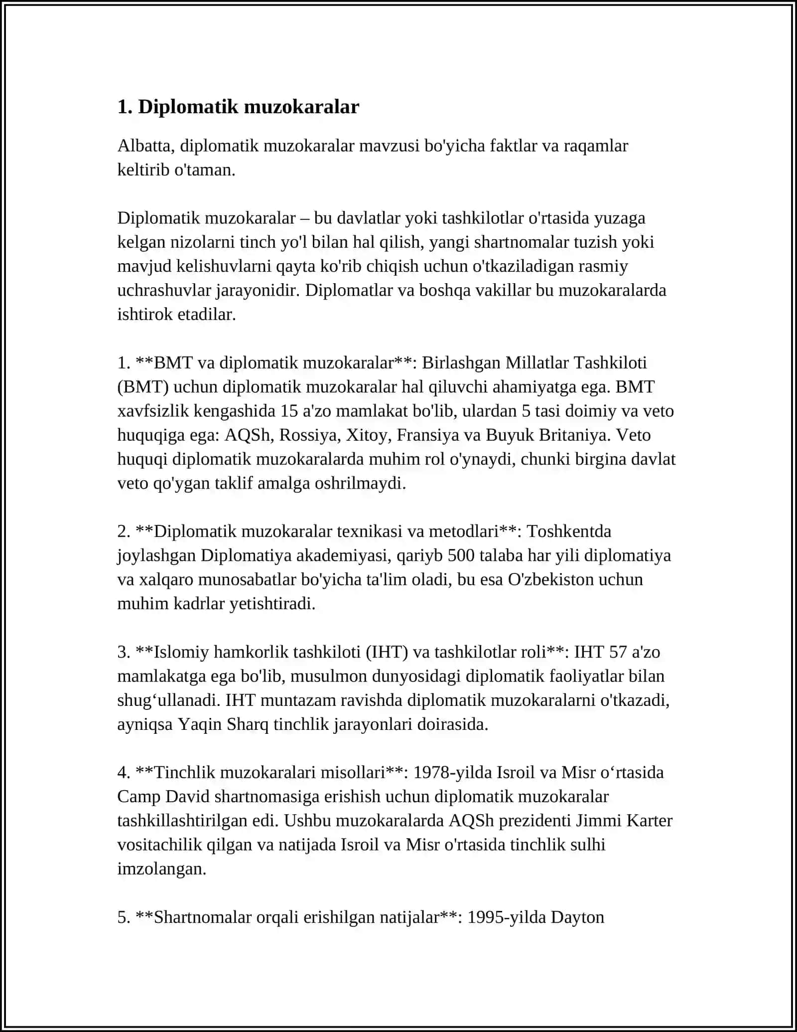 Diplomatik muzokaralar 3