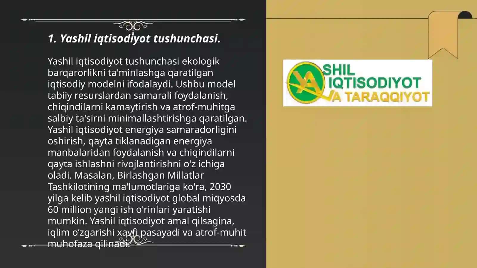 Yashil iqtisodiyot tushunchasi 3