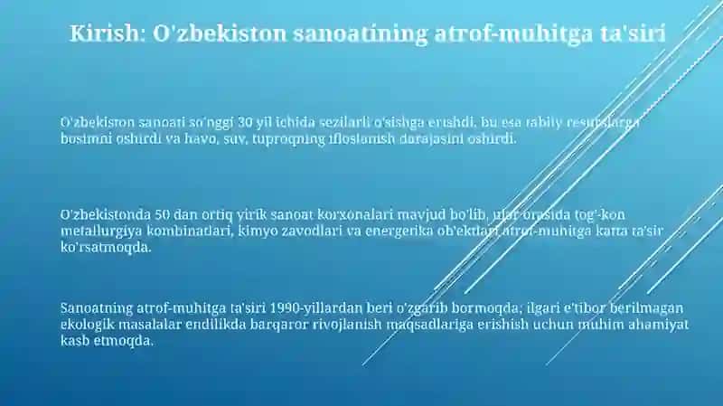 O'zbekistonda eng yirik sanoat korxonalarining ekalogiyaga ta'siri 3