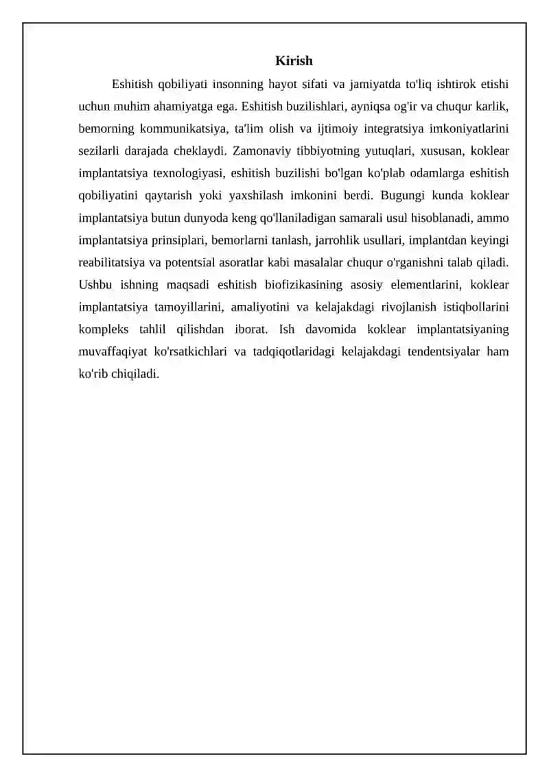 Eshitish biofizikasi va koklear fiziologiya asoslari 3