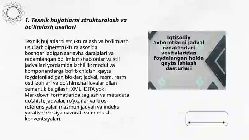 Texnik axborotlarni matn redaktorlari vositalaridan foydalangan holda qayta ishlash dasturlari 3