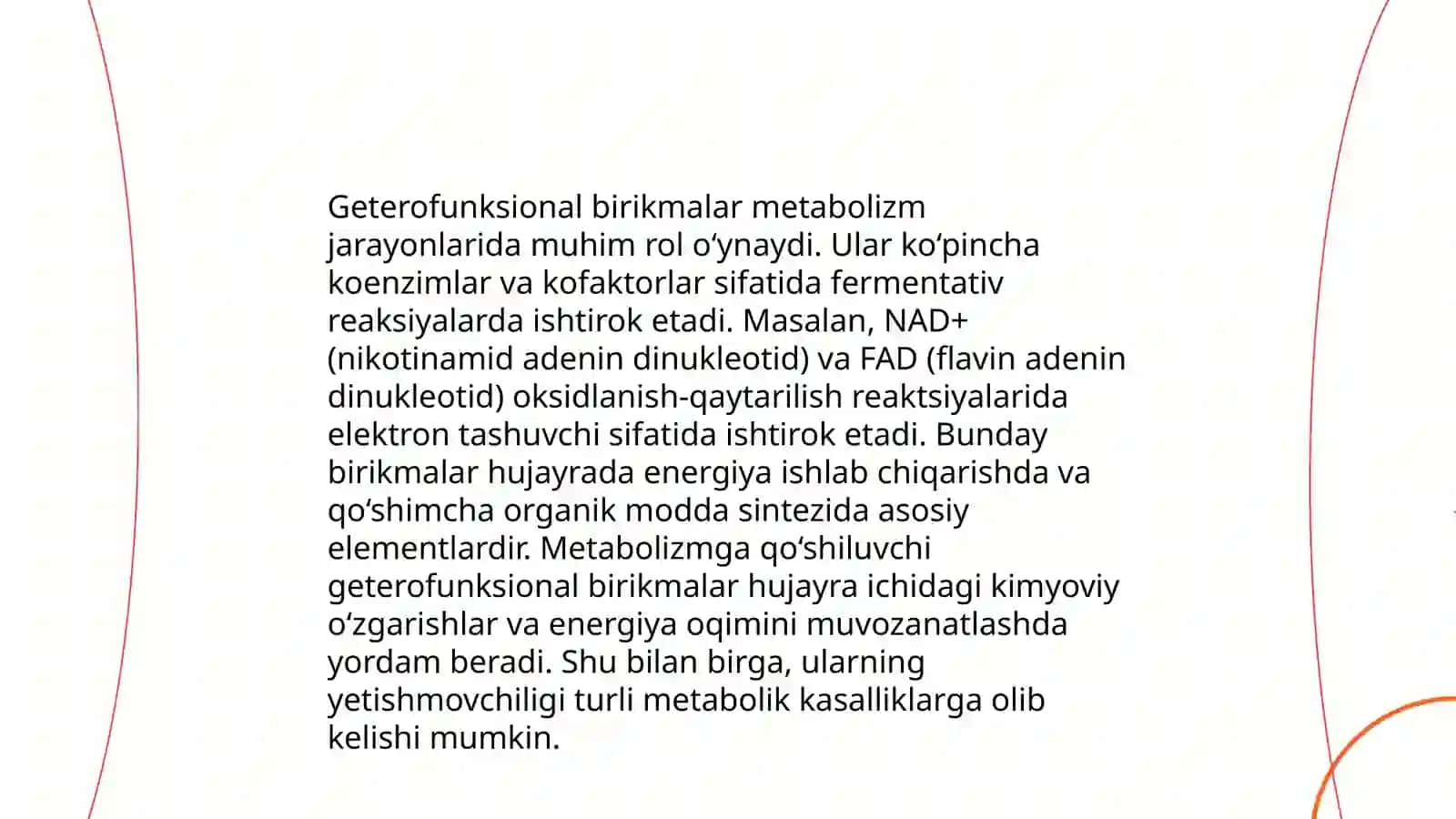 Poli va geterofunksional birikmalar metabolitlar va dorivor vositalar sifatida 3